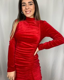 Vestido Rojo Terciopelo